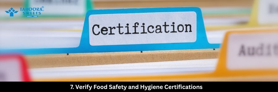 Verify Food Safety and Hygiene Certifications