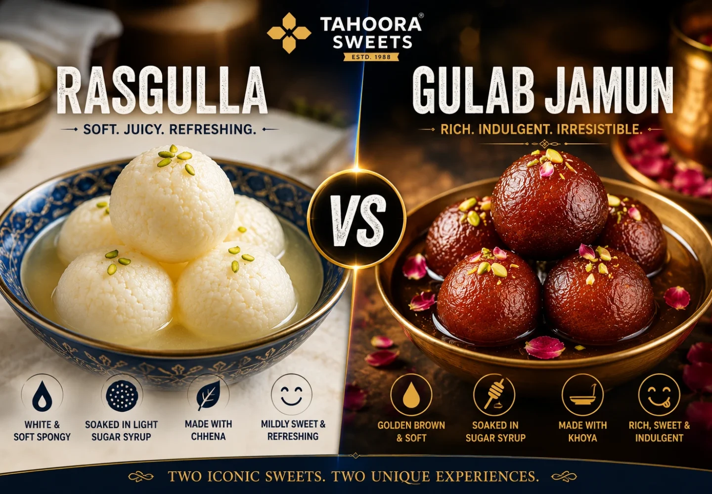 rasgulla vs gulab jamun